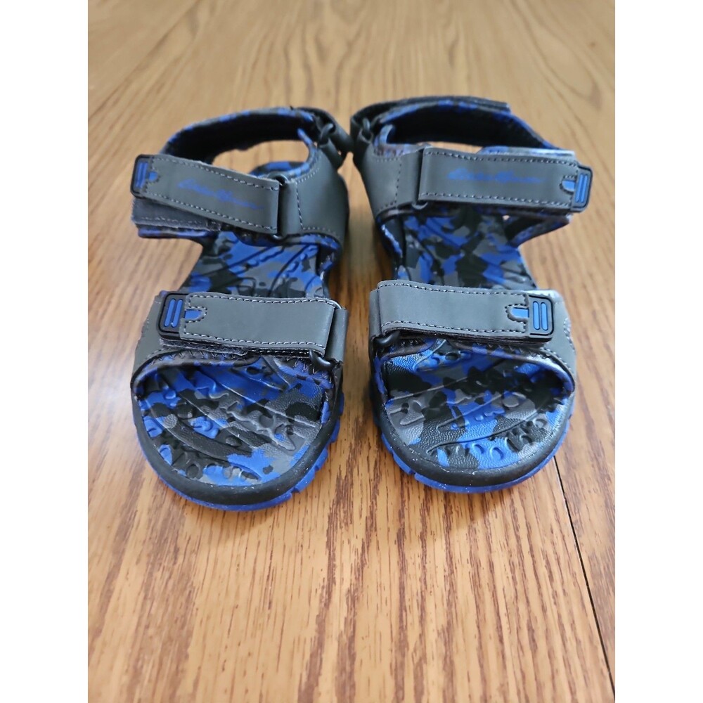 Eddie Bauer Kids Jordan Sport Sandals Toddler Size 1 Gray Blue Hook Loop Outdoor